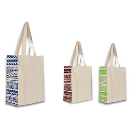 Stylish Handle Canvas Shopping Bags , Canvas Cloth Bags Eco Friendly