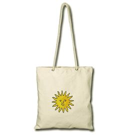 Custom Canvas Tote Bag Cotton Canvas Shopping Souvenir Rope Handle 340gsm