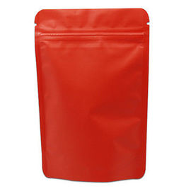 Metal Mylar Red Aluminum Foil Ziplock Bags 3 Side Sealing Eco Friendly