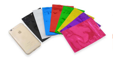Customized Plastic Zipper Bag , Silver Ziplock Bags For Mobile Treasure Packing supplier