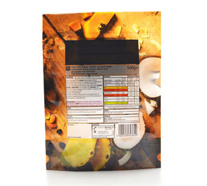 Heat Seal Ziplock Kraft Paper Pouch With Clear Window Vertical Corners