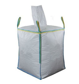 Flat Bottom Woven Polypropylene Bags / One Ton Bulk Bags For Microsilica supplier