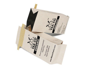 Kraft Paper Coffee Packaging Bags Side Gusset Eco Printing With Tin Tie supplier
