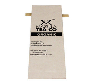 Printed Sealable Coffee Bags , Coffee Pouch Packaging With Tin Tie