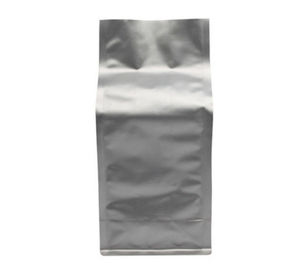 Matte Silver Zipper Aluminum Foil Pouches Flat Bottom Food / Non Food Applications supplier