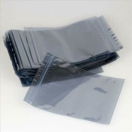 Shiny Silver Esd Safe Bags , Esd Shielding Bags Customized Size With Zipper supplier