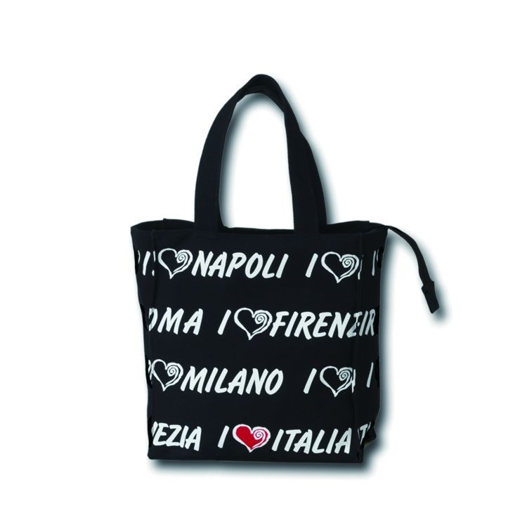 Fashionable Cotton Canvas Tote Bag Full Printing With Printed City Name supplier