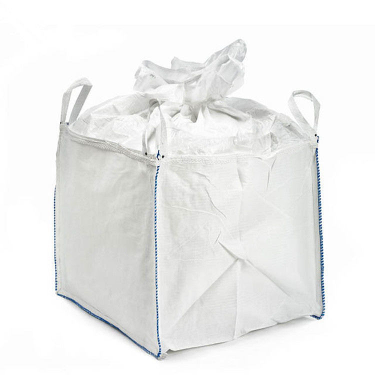 Flexible 1 Ton PP Fibc Big Bags Closed Bottom With Top Duffle Skirt supplier