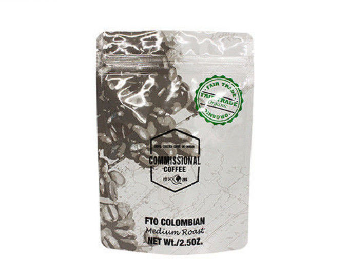 Resealable Foil Coffee Bags Customized Size With One Way Degassing Valve supplier