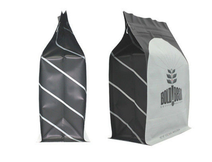 Top Ziplock Coffee Bags , Coffee Pouch Bags Spot Glossy Print High Barrier supplier