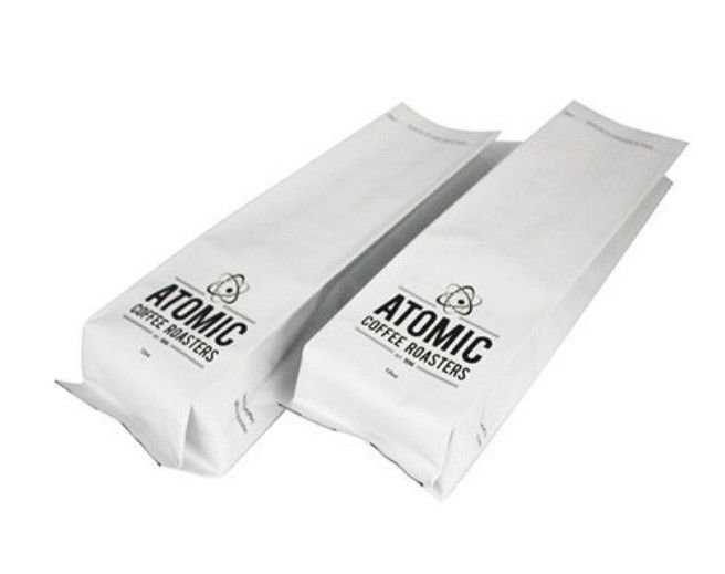 Black White Printed Side Gusset Pouch Customized For Barrier Food Packaging supplier