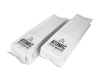 Black White Printed Side Gusset Pouch Customized For Barrier Food Packaging